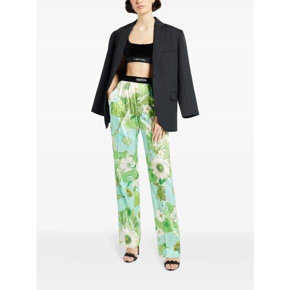 Tom Ford Floral-Print Silk-Blend Satin Pyjama Pants - XXS - Picture 2 of 5
